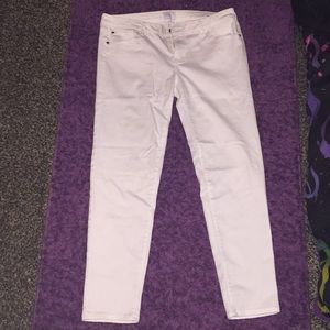 All white jeans